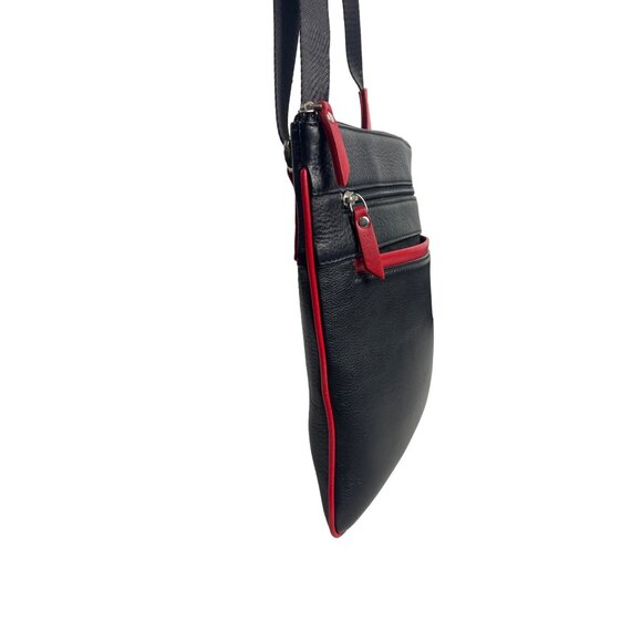 Art-93 Women's Black N Red Crossbody Tablet Case Bag Sz M - Picture 4 of 13
